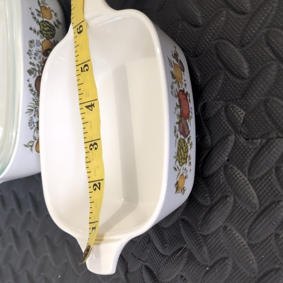 Rare 1969-72 3pcCorningware Spice Of Life L' Echalote 1qt casserole dish w/lid. - Picture 8 of 8